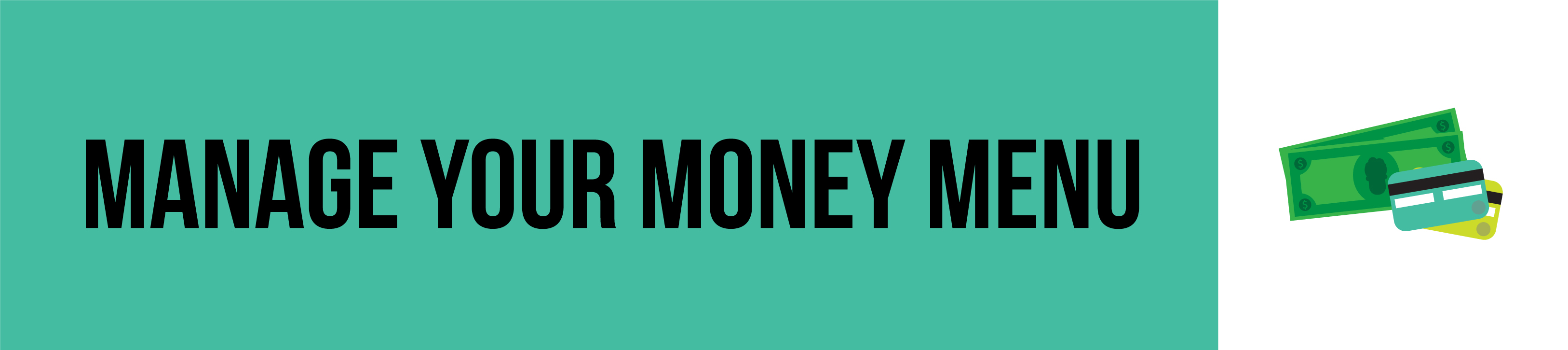manage your money menu